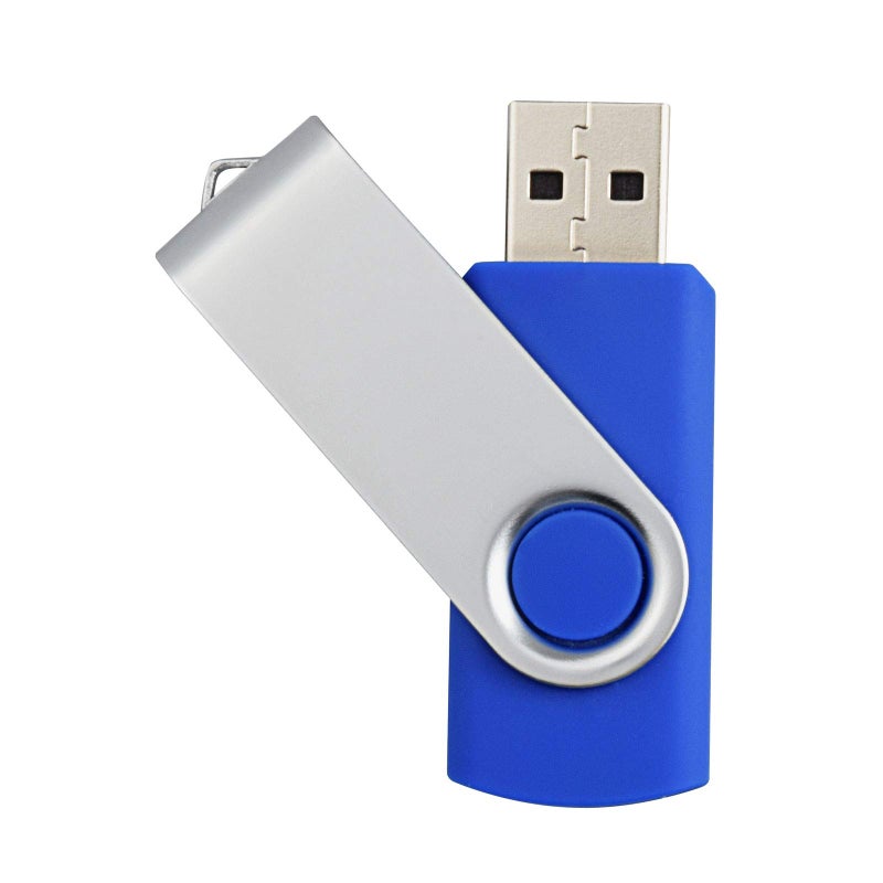 KOOTION 10 X 1GB USB Flash Drive 1gb Flash Drive Swivel Thumb Drive Memory Stick Keychain Design Blue - Image 2